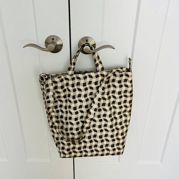 Baggu Zip Duck Bag, Wavy Gingham Brown - Picture 1 of 3